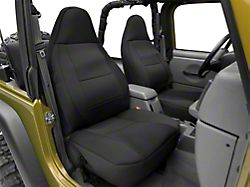 RedRock Custom Fit Front and Rear Seat Covers; Black (97-02 Jeep Wrangler TJ)