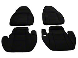 RedRock Custom Fit Front and Rear Seat Covers; Black (03-06 Jeep Wrangler TJ)
