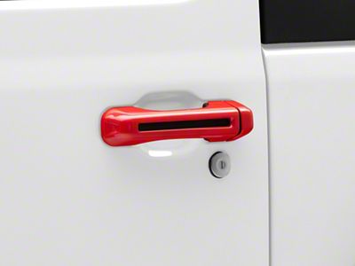 RedRock Door Handle Covers; Red (18-25 Jeep Wrangler JL 2-Door)