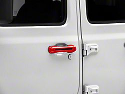 RedRock Door Handle Covers; Red (18-26 Jeep Wrangler JL 4-Door)
