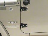 RedRock Door Hinges; Black (07-18 Jeep Wrangler JK 4-Door)