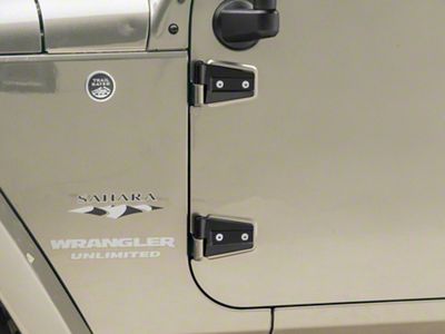 RedRock Door Hinges; Black (07-18 Jeep Wrangler JK 4-Door)