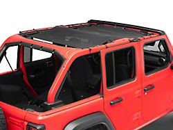 RedRock Full Length Mesh Sun Shade; Black (18-23 Jeep Wrangler JL)