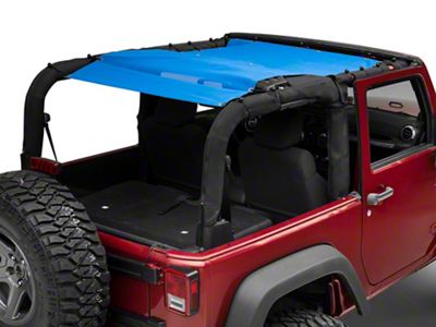 RedRock Full Length Mesh Sun Shade; Blue (07-18 Jeep Wrangler JK 2-Door)