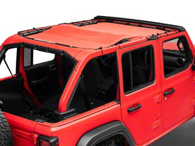 RedRock Full Length Mesh Sun Shade; Red (18-25 Jeep Wrangler JL)