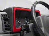 RedRock Gauge Cluster Trim; Red (97-06 Jeep Wrangler TJ)