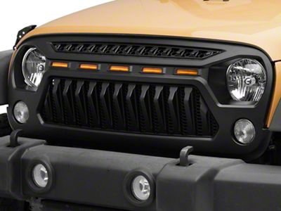 RedRock Gladiator Grille with Amber LED Lighting (07-18 Jeep Wrangler JK)
