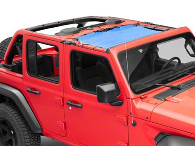 RedRock Mesh Sun Shade; Front; Blue (18-23 Jeep Wrangler JL)