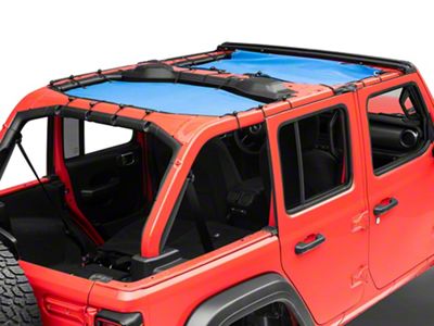 RedRock Mesh Sun Shade; Front and Rear; Blue (18-23 Jeep Wrangler JL 4-Door)