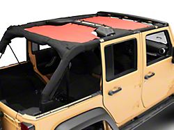 RedRock Mesh Sun Shade; Front and Rear; Red (07-18 Jeep Wrangler JK 4-Door)