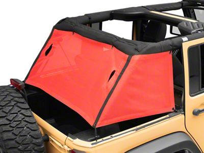 RedRock Mesh Wrap-Around Cargo Shade; Red (07-18 Jeep Wrangler JK 4-Door)