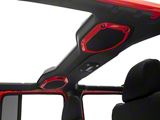 RedRock Pillar and Roof Speaker Trim; Red (18-23 Jeep Wrangler JL)