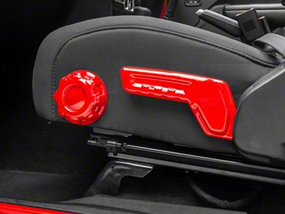 RedRock Seat Adjuster Trim; Red (18-25 Jeep Wrangler JL)