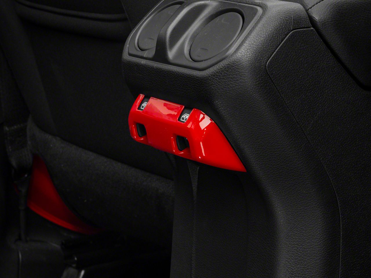 RedRock Jeep Wrangler Switch Panel Trim; Red J166441 (1824 Jeep