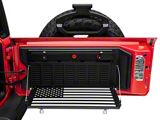 RedRock Tailgate Storage Rack; Stars and Stripes (18-26 Jeep Wrangler JL)
