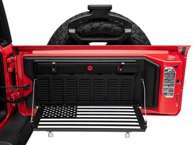 RedRock Tailgate Storage Rack; Stars and Stripes (18-22 Jeep Wrangler JL)