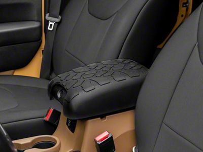 RedRock Treaded Center Console Cover; Black (11-18 Jeep Wrangler JK)