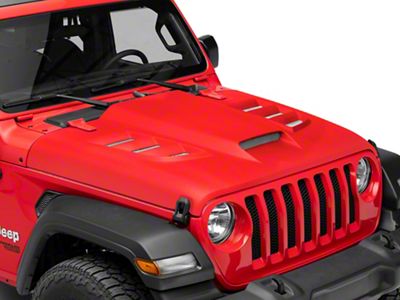 RedRock Type-SSK Ram Air Hood; Unpainted (18-25 Jeep Wrangler JL)