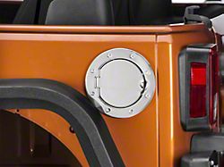 RedRock Non-Locking Fuel Door; Stainless Steel (07-18 Jeep Wrangler JK)