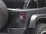 RedRock Tail Light Guards; Matte Black (07-18 Jeep Wrangler JK)