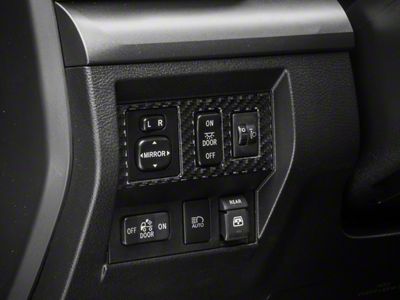 RedRock Headlight Switch Trim; Carbon Fiber (14-21 Tundra)