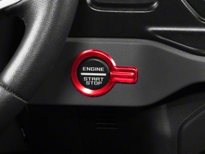 RedRock Billet Start-Stop Button Cover; Red (21-25 Bronco)
