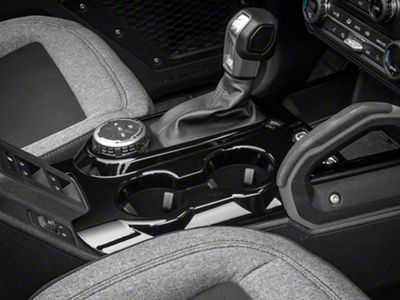 RedRock Console Cover Trim; Gloss Black (21-25 Bronco w/ Automatic Transmission)