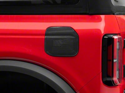 RedRock Fuel Door Cover; Carbon Fiber (21-25 Bronco)