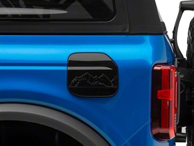 RedRock Fuel Door Cover; Gloss Black (21-25 Bronco, Excluding Raptor)