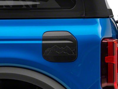 RedRock Fuel Door Cover; Gloss Carbon Design (21-25 Bronco, Excluding Raptor)