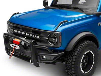 RedRock HD Tubular Front Winch Mount Bumper with LED Fog Lights, Grille Guard and Skid Plate (21-25 Bronco, Excluding Raptor)