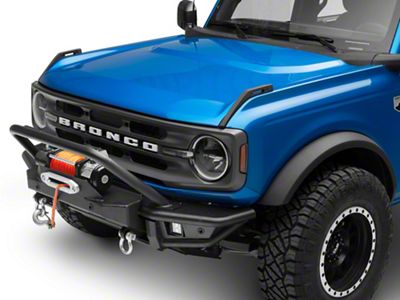 RedRock HD Tubular Front Winch Mount Bumper with LED Fog Lights and Skid Plate (21-25 Bronco, Excluding Raptor)