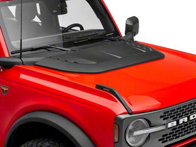 RedRock Hood Vent; Matte Black (21-25 Bronco)