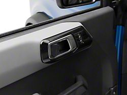 RedRock Inner Door Handle Trim; Gloss Black (21-25 Bronco)