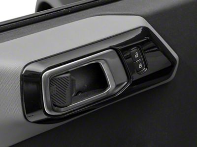 RedRock Interior Door Handle Trim; Black (21-25 Bronco 4-Door)