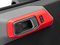 RedRock Interior Door Handle Trim; Red (21-25 Bronco 4-Door)