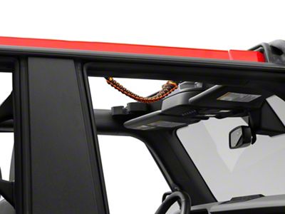 RedRock Paracord Grab Handle; Black and Orange (21-25 Bronco)