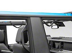 RedRock Paracord Grab Handles; Front; Black (21-26 Bronco)