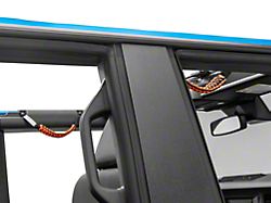 RedRock Paracord Grab Handles with Flag Logo; Front; Orange (21-25 Bronco)