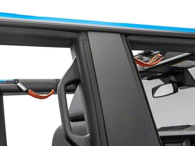 RedRock Paracord Grab Handles with Flag Logo; Front; Orange (21-25 Bronco)