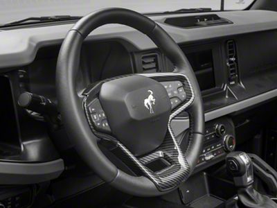 RedRock Steering Wheel Trim; Carbon Fiber (21-25 Bronco)