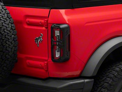 RedRock Tail Light Guards; Matte Black (21-25 Bronco, Excluding Raptor)