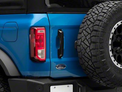 RedRock Tailgate Handle Cover without Keyhole; Gloss Black (21-25 Bronco)