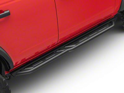 RedRock TC3 HD Rocker Steps; Textured Black (21-25 Bronco 4-Door)
