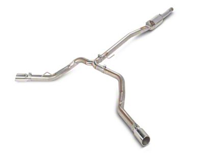 RedRock Dual Exhaust System with Polished Tips; Side Exit (20-25 3.6L Jeep Gladiator JT)
