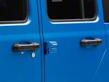 RedRock Aluminum Door and Tailgate Handle Cover Set; Black (20-26 Jeep Gladiator JT)