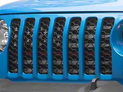 RedRock American Flag V2 Grille Insert; Red and White (20-25 Jeep Gladiator JT, Excluding Mojave)
