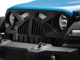 RedRock Empire Grille with Amber Lights and Camera Bracket, Matte Black (20-26 Jeep Gladiator JT)