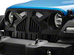 RedRock Empire Grille with Amber Lights and Camera Bracket, Matte Black (20-26 Jeep Gladiator JT)