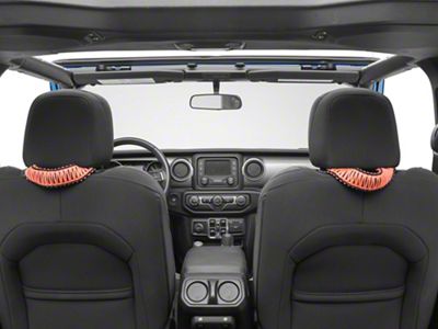 RedRock Headrest Grab Handles; Orange (20-25 Jeep Gladiator JT)